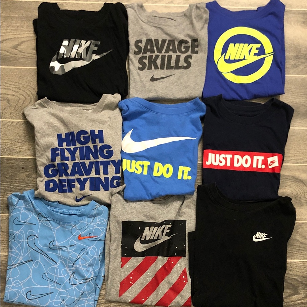 Nike Kids Short Sleeve Tees - Black, Gray, Blue, Red